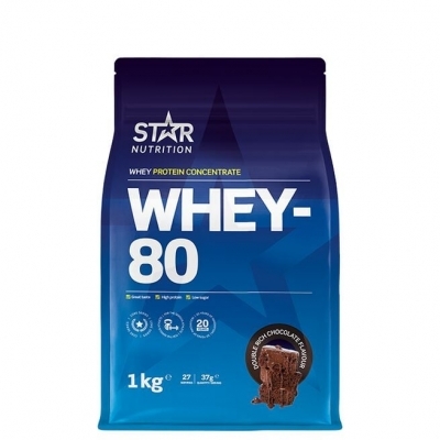 Star Nutrition Whey-80 Vassleprotein 1 kg Double Rich Chocolate